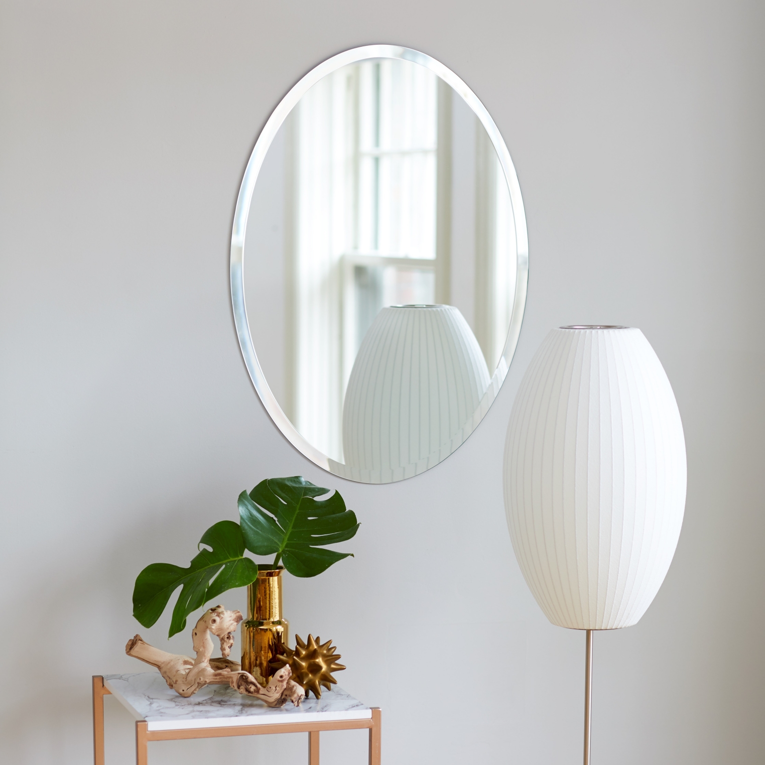 Frameless Beveled Oval Professional-Grade Mirror - Better Bevel