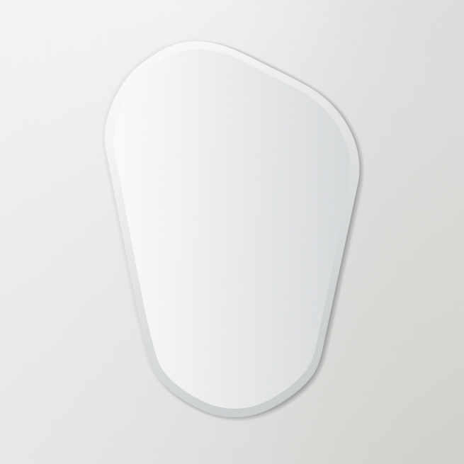 Frameless Beveled Asymmetrical Mirror Better Bevel Made in USA