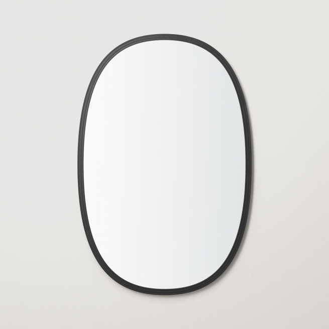 Rubber Framed Oval Mirror Better Bevel Made in USA